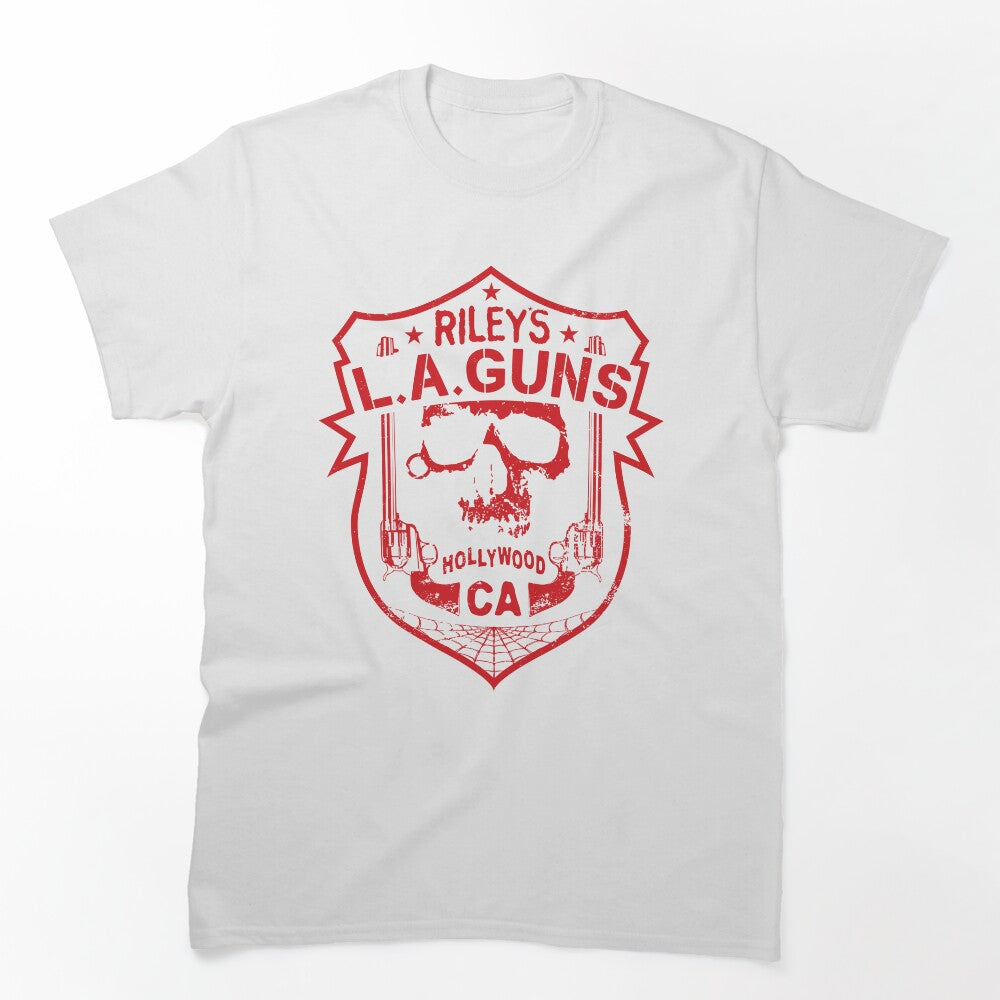 Riley's L A GUNS Official Logo Red Shirt