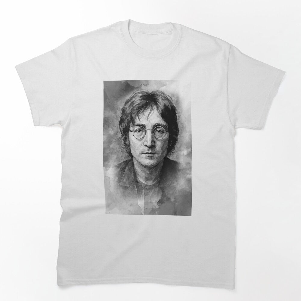 John Lennon Watercolour Portrait Iconic Beatles Art Print By Conor Shirt