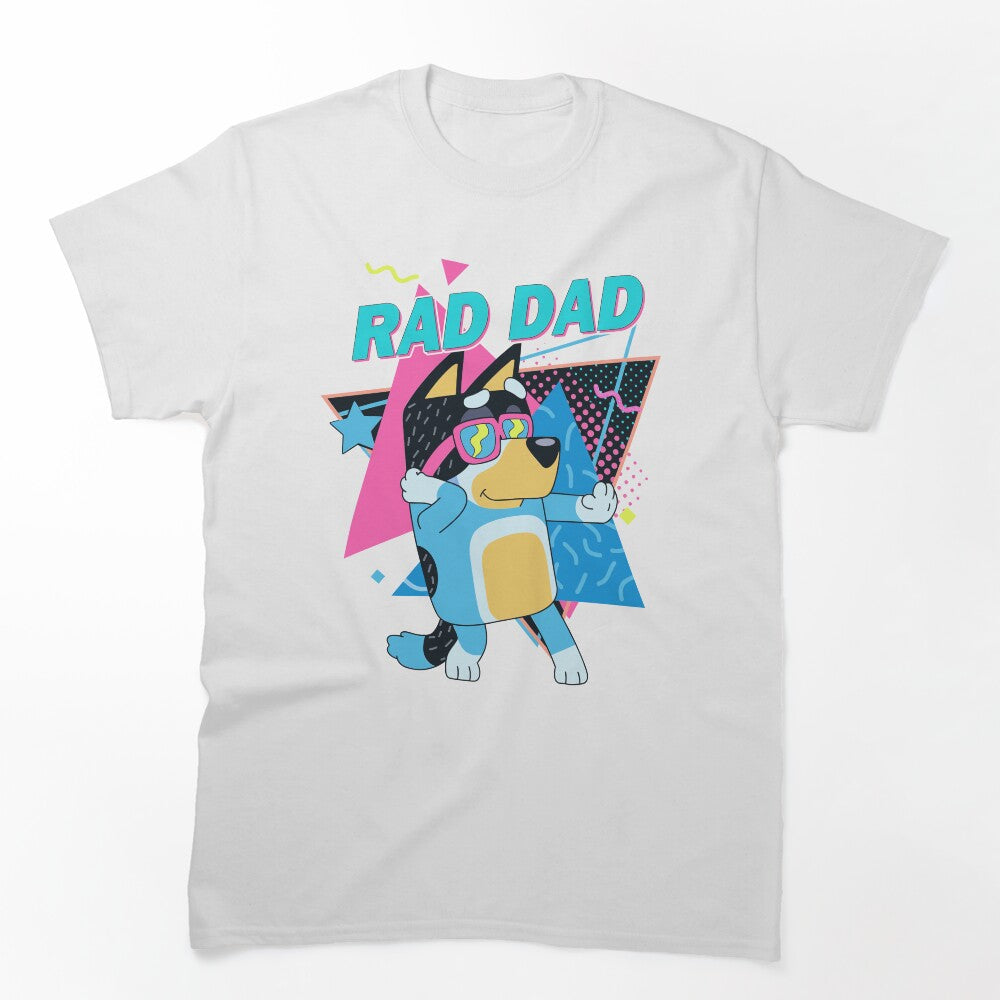 Rad Dad Dog Character Vibrant Shirt