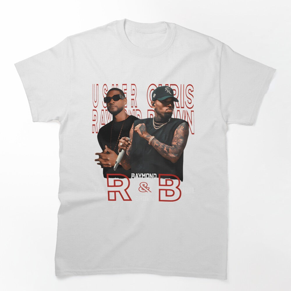 Usher And Chris Brown R&B Tour Inspired Graphic Design Shirt