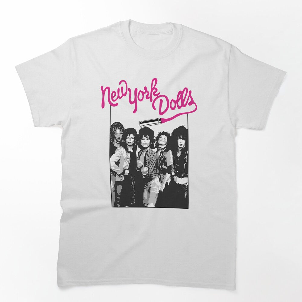 Portrait Under Hot Pink Script Shirt