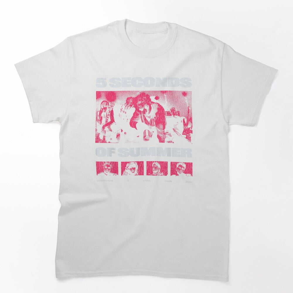 Retro 5 Seconds Of Summer Tour Photo Graphic Pop Punk Band Shirt