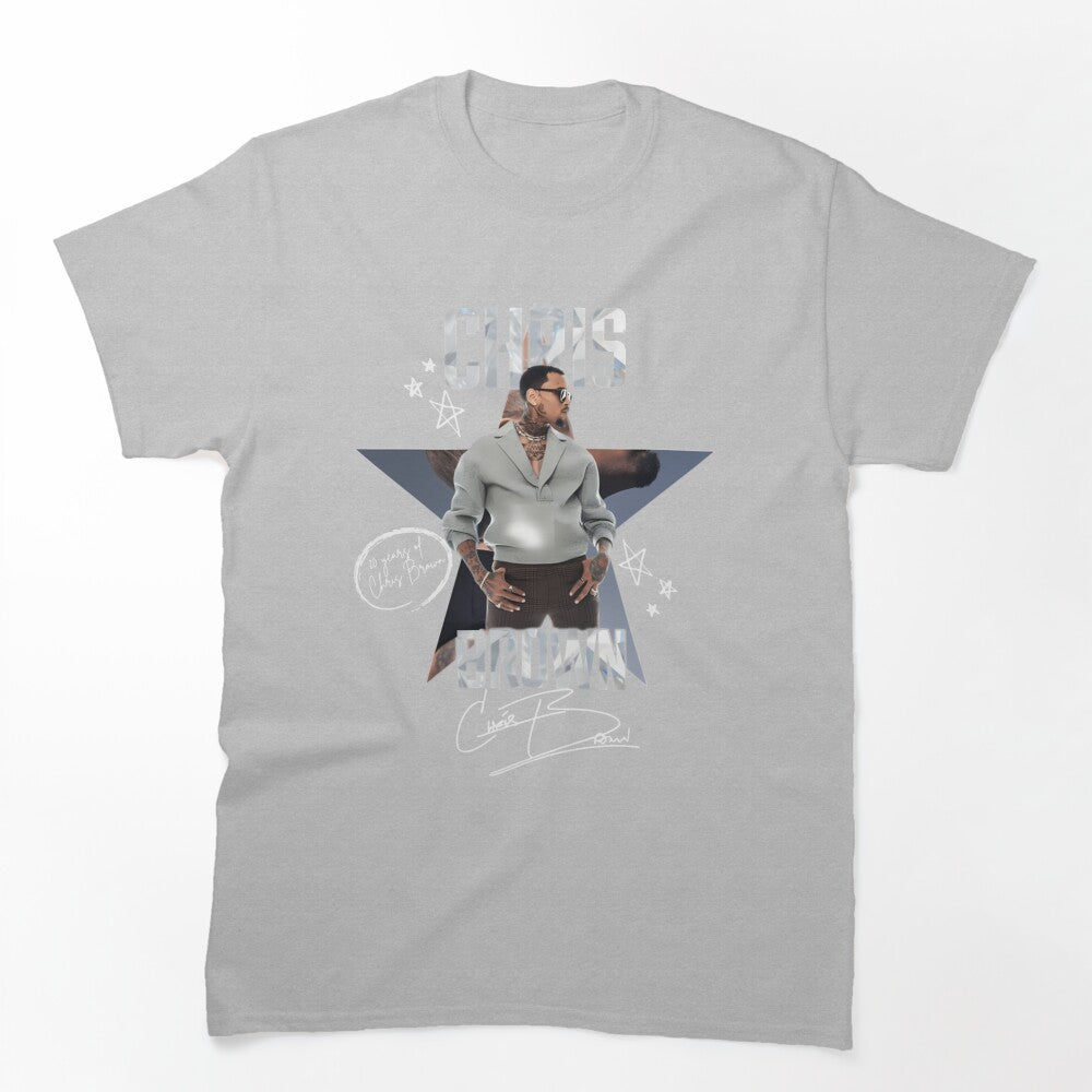 Chris Brown 20th Anniversary Portrait Design Shirt