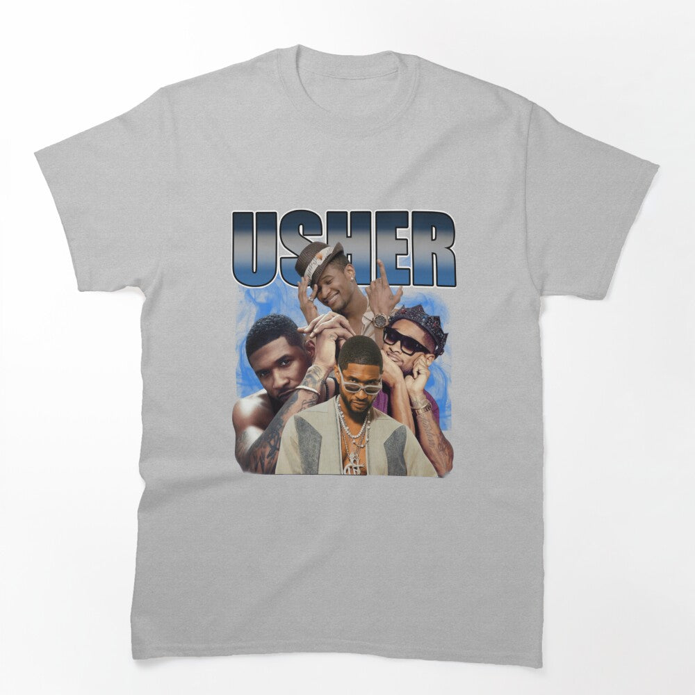 Usher Retro R&B Portrait Collage Shirt
