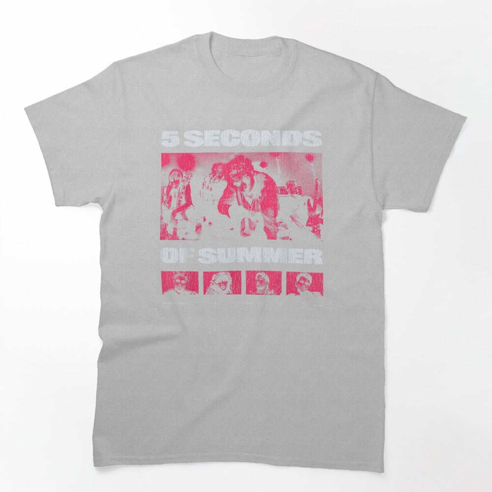 Retro 5 Seconds Of Summer Tour Photo Graphic Pop Punk Band Shirt