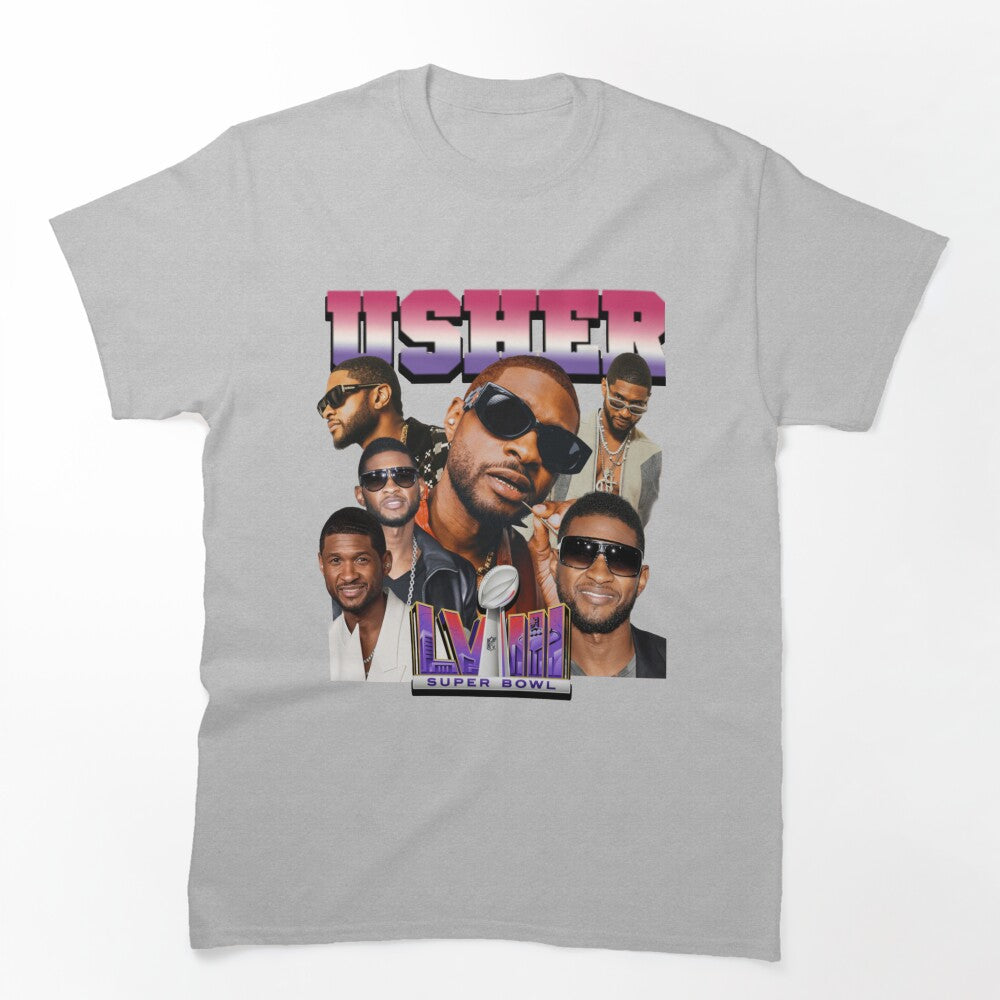 Usher Retro R&B Superstar Collage Design Shirt