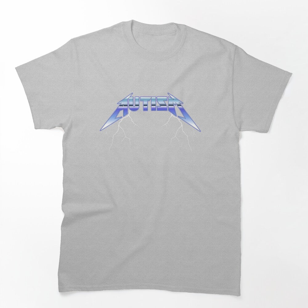 Autism Thrash Metal Gradient 80s Heavy Metal Style Shirt