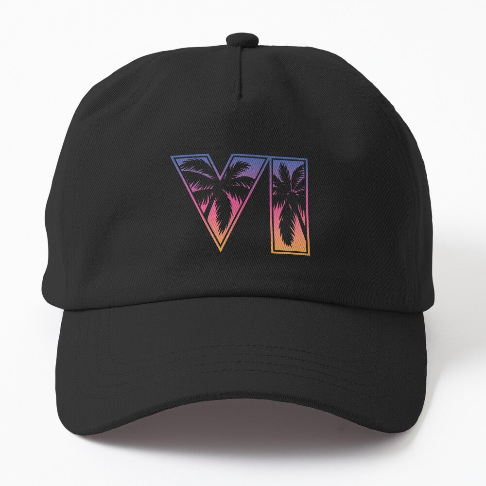 GTA 6 Grand Theft Auto 6 Vice City Logo Sunset Hat