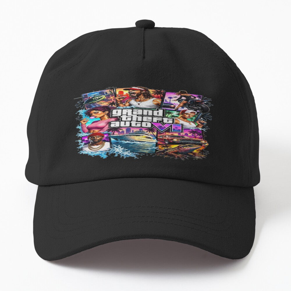 Grand Theft Auto VI Graphic GTA VI GTA 6 Vice City Fan Hat