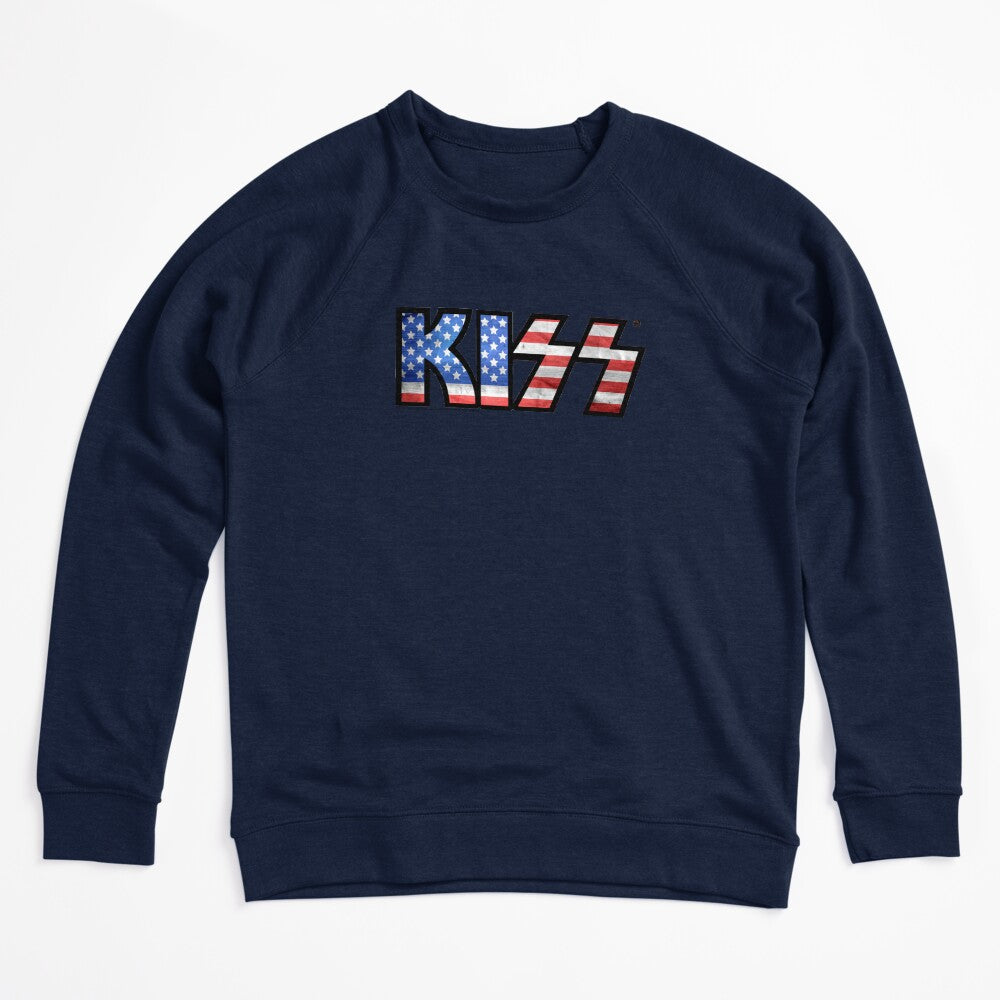 KISS Logo - American Flag Shirt