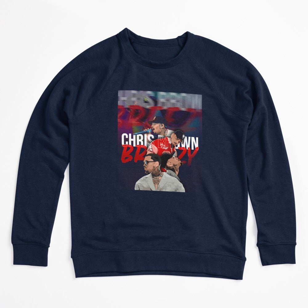 Chris Brown Breezy Portrait Collage Fan Art Design Shirt