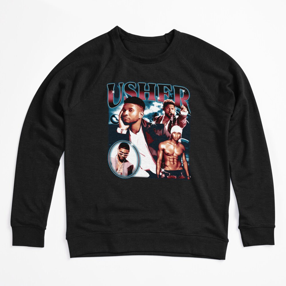 Usher 90s R&B Superstar Collage Design Shirt