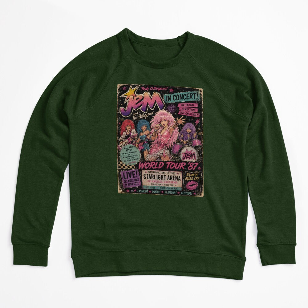 Jem And The Holograms World Tour 87 Retro Concert Fan Art Shirt