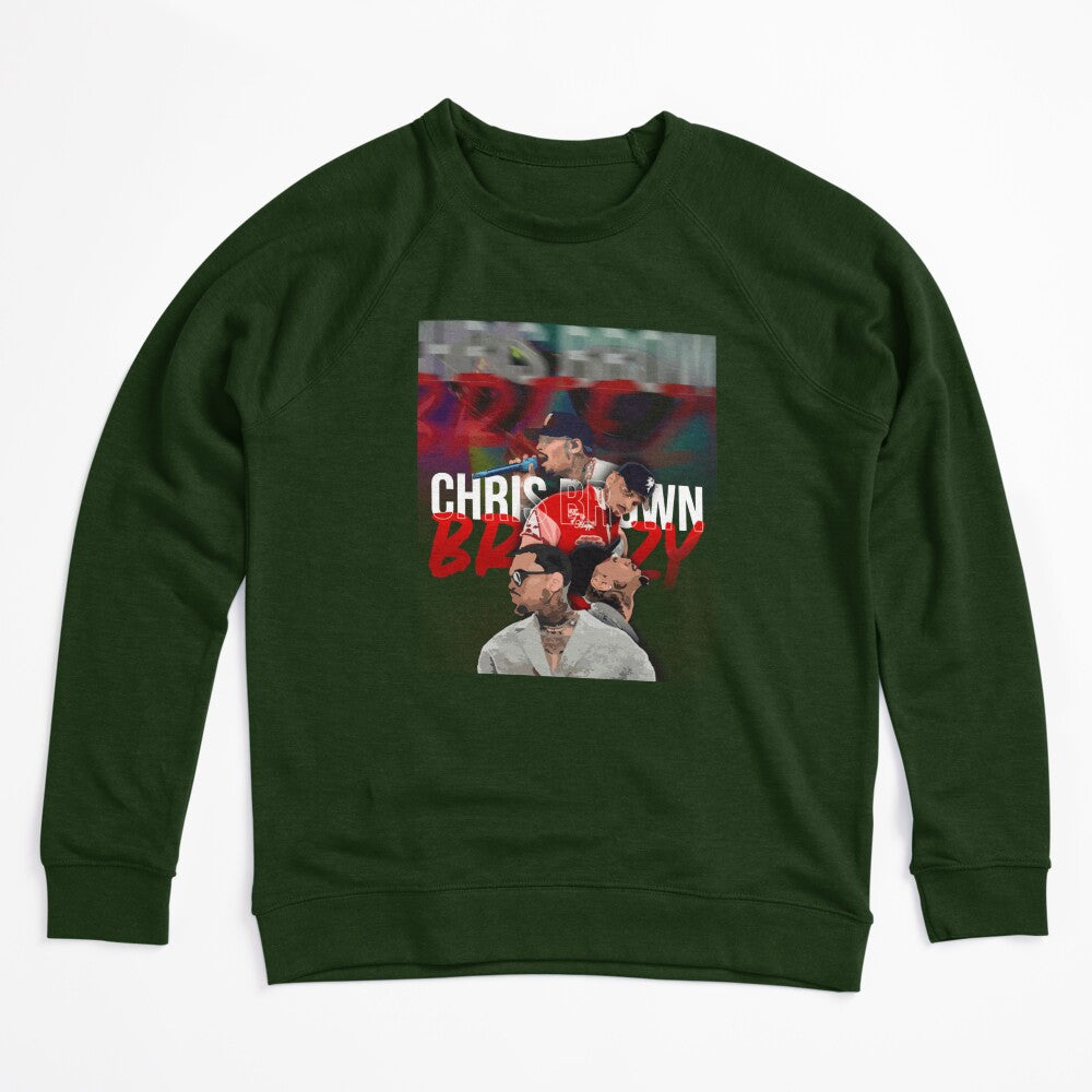 Chris Brown Breezy Portrait Collage Fan Art Design Shirt