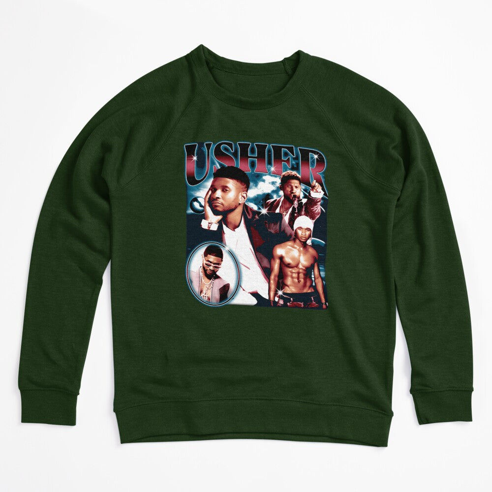 Usher 90s R&B Superstar Collage Design Shirt