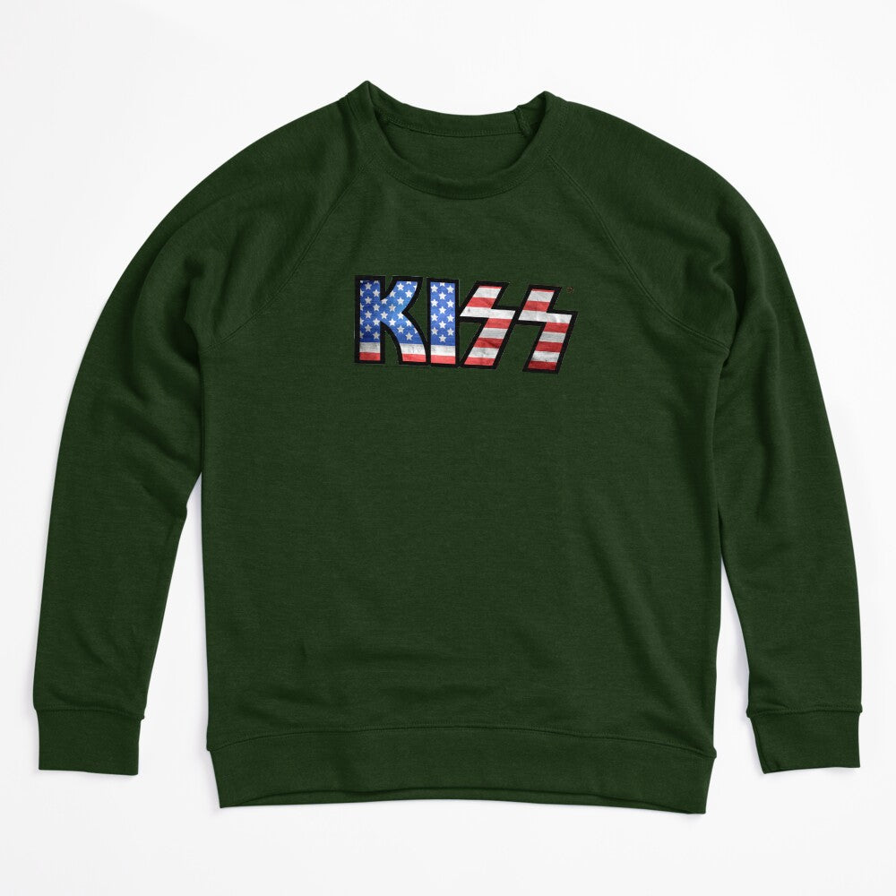 KISS Logo - American Flag Shirt