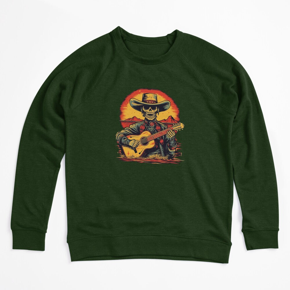 Western Skeleton Cowboy Playing Guitar Shirt