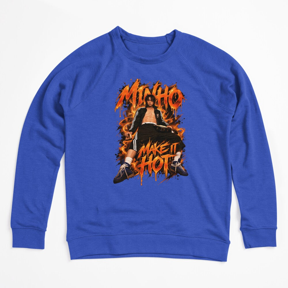 Edgy Y2K Orange Typography Minho Photo Visual Shirt