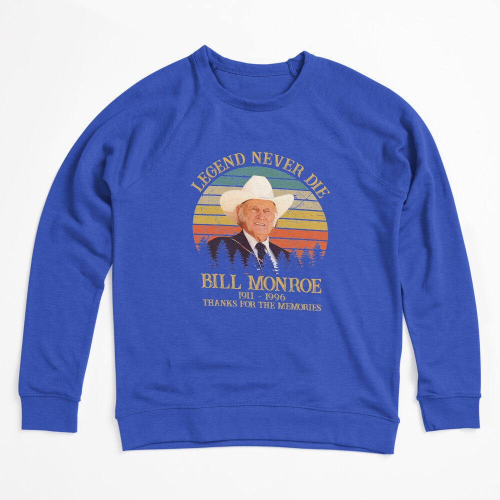 Legend Never Die Bill Monroe Retro Thanks For The Memories Shirt