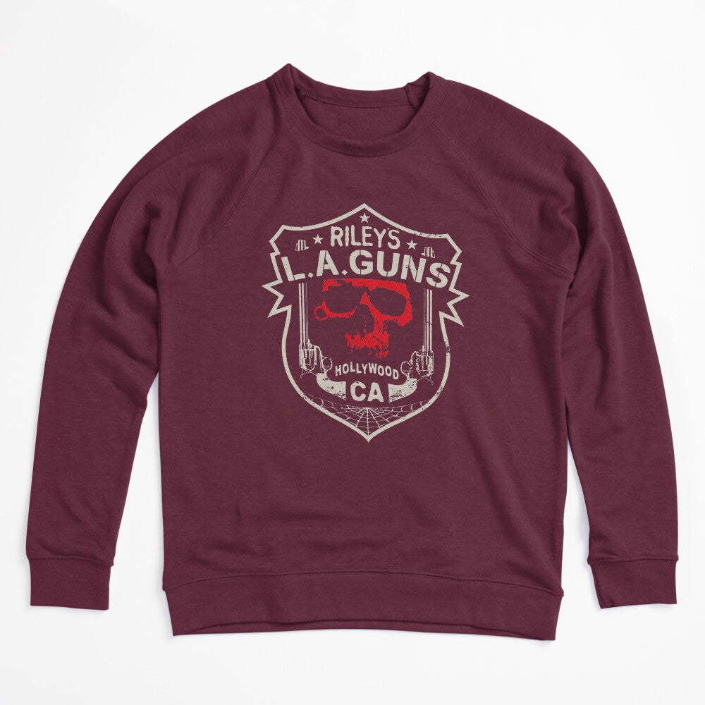 Riley's L A Guns Official Logo Red Skull Shirt