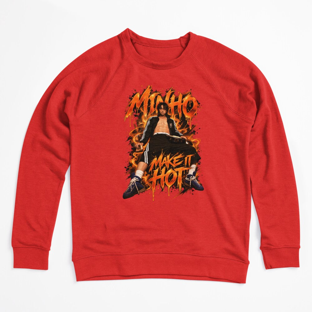 Edgy Y2K Orange Typography Minho Photo Visual Shirt