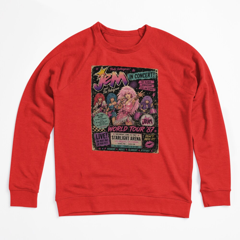 Jem And The Holograms World Tour 87 Retro Concert Fan Art Shirt