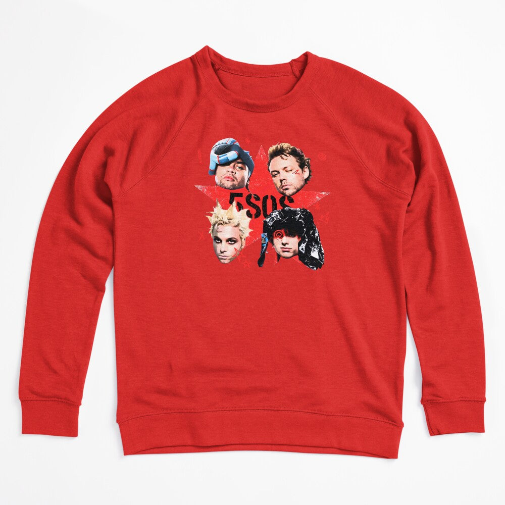 5 Seconds Of Summer Red Star Graphic Shirt