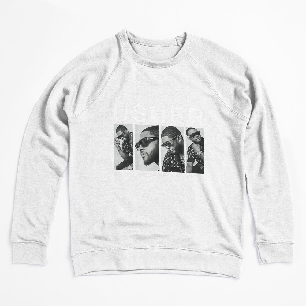 Usher Present Future Monochrome Collage Design Shirt