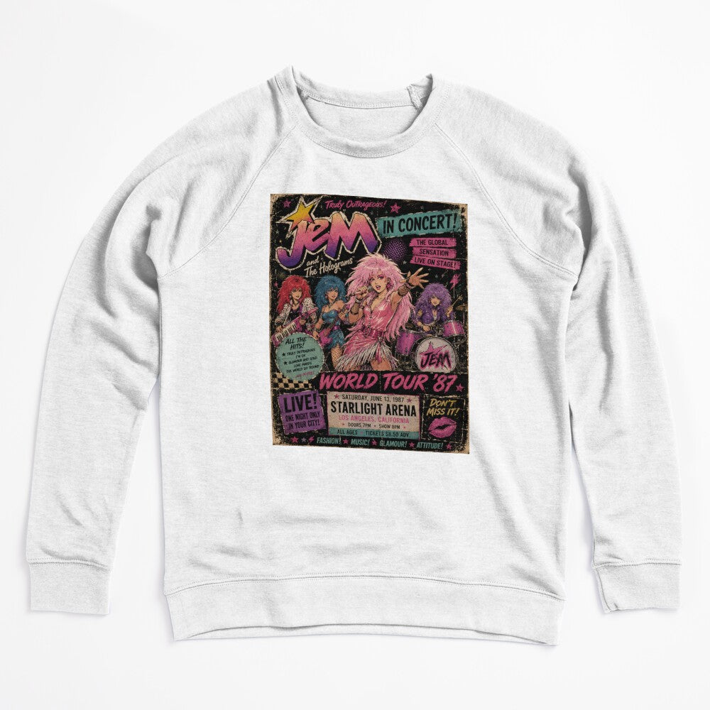 Jem And The Holograms World Tour 87 Retro Concert Fan Art Shirt