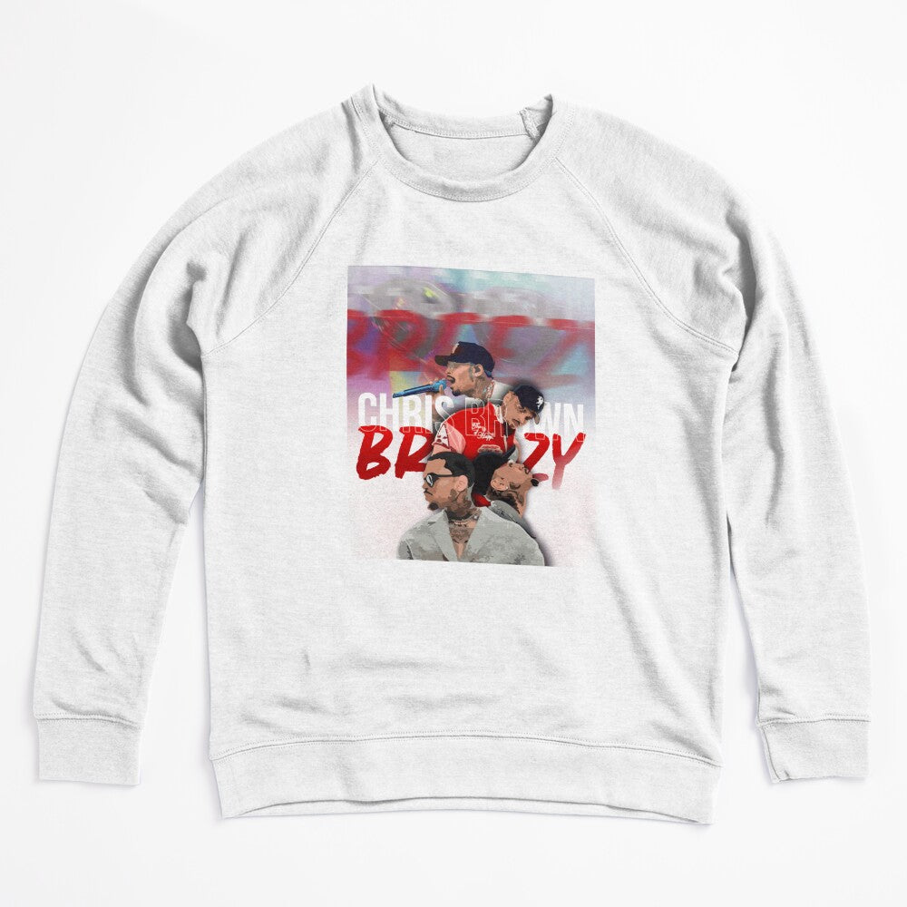 Chris Brown Breezy Portrait Collage Fan Art Design Shirt