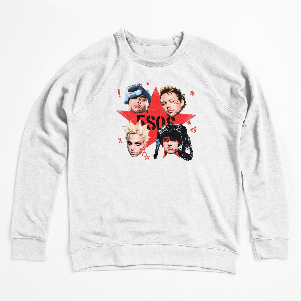 5 Seconds Of Summer Red Star Graphic Shirt