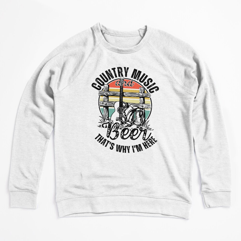 Country Music And Beer That's Why I'm Here Country Music And Western Shirt