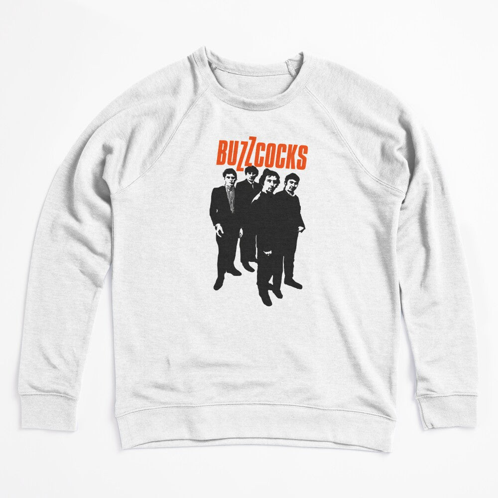 Four Silhouette Figures Standing Bright Orange Shirt
