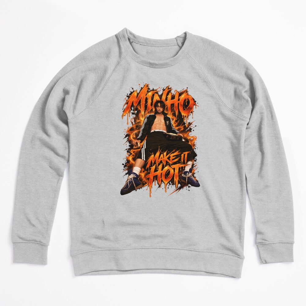 Edgy Y2K Orange Typography Minho Photo Visual Shirt