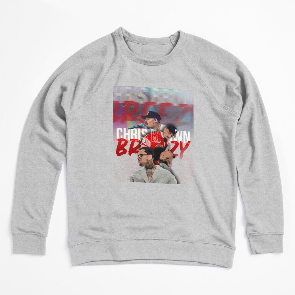 Chris Brown Breezy Portrait Collage Fan Art Design Shirt