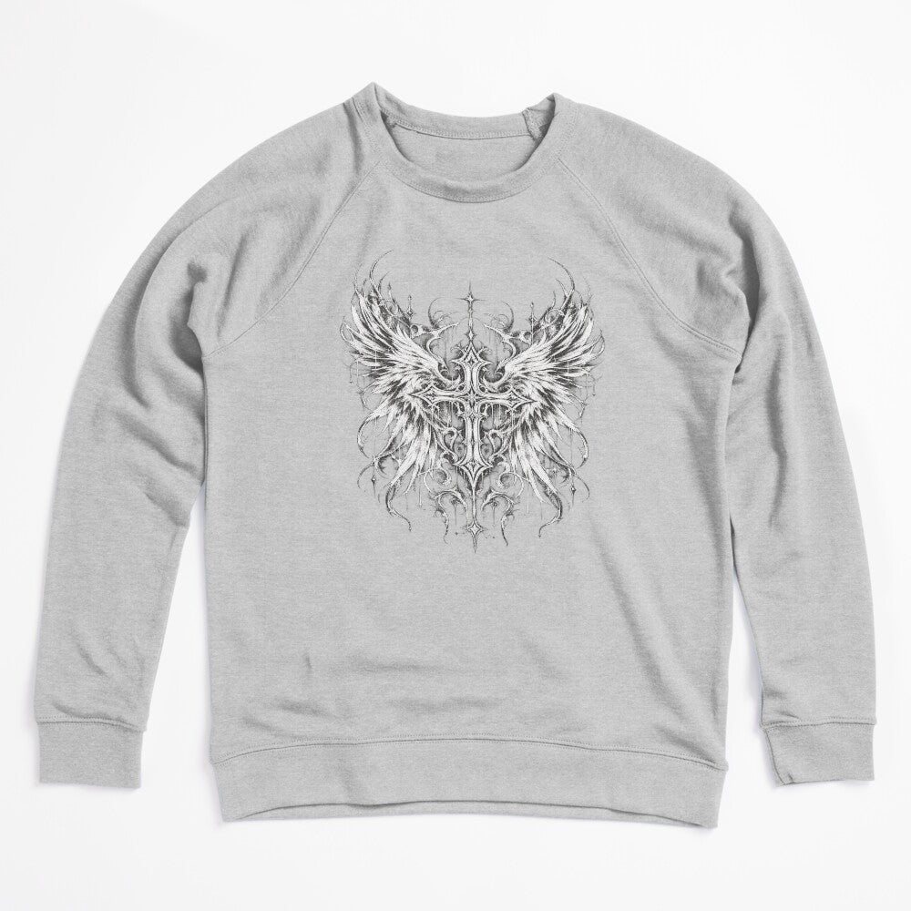 Gothic Angel Wings Cross Shirt