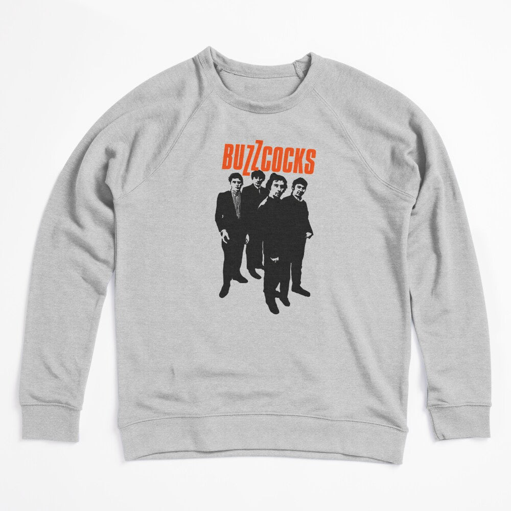 Four Silhouette Figures Standing Bright Orange Shirt
