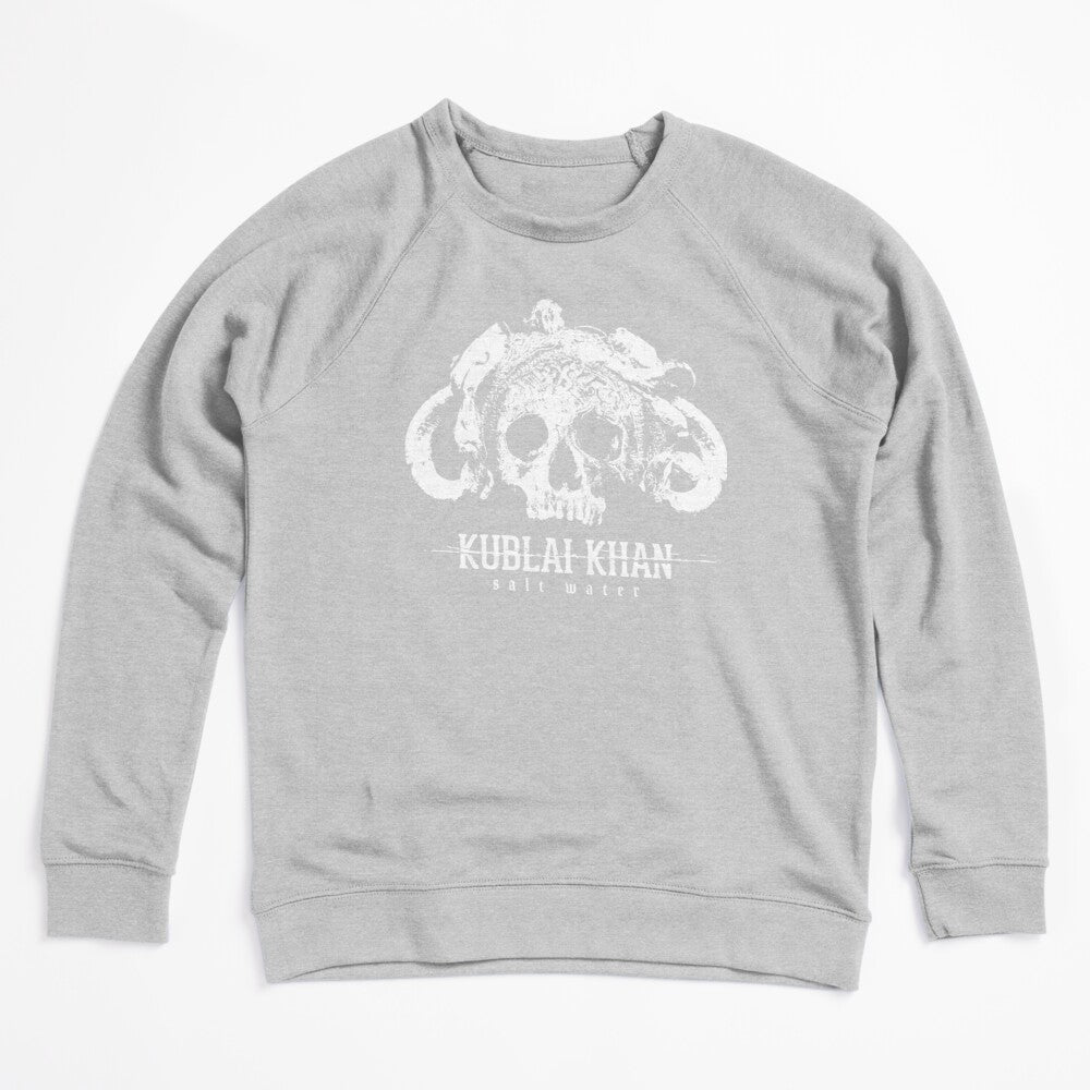Detailed White Horned Skull Symbol Shirt