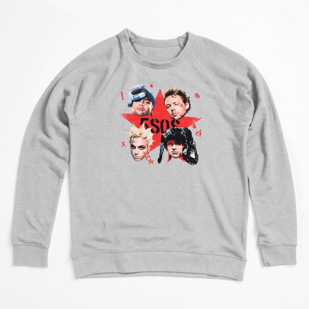 5 Seconds Of Summer Red Star Graphic Shirt