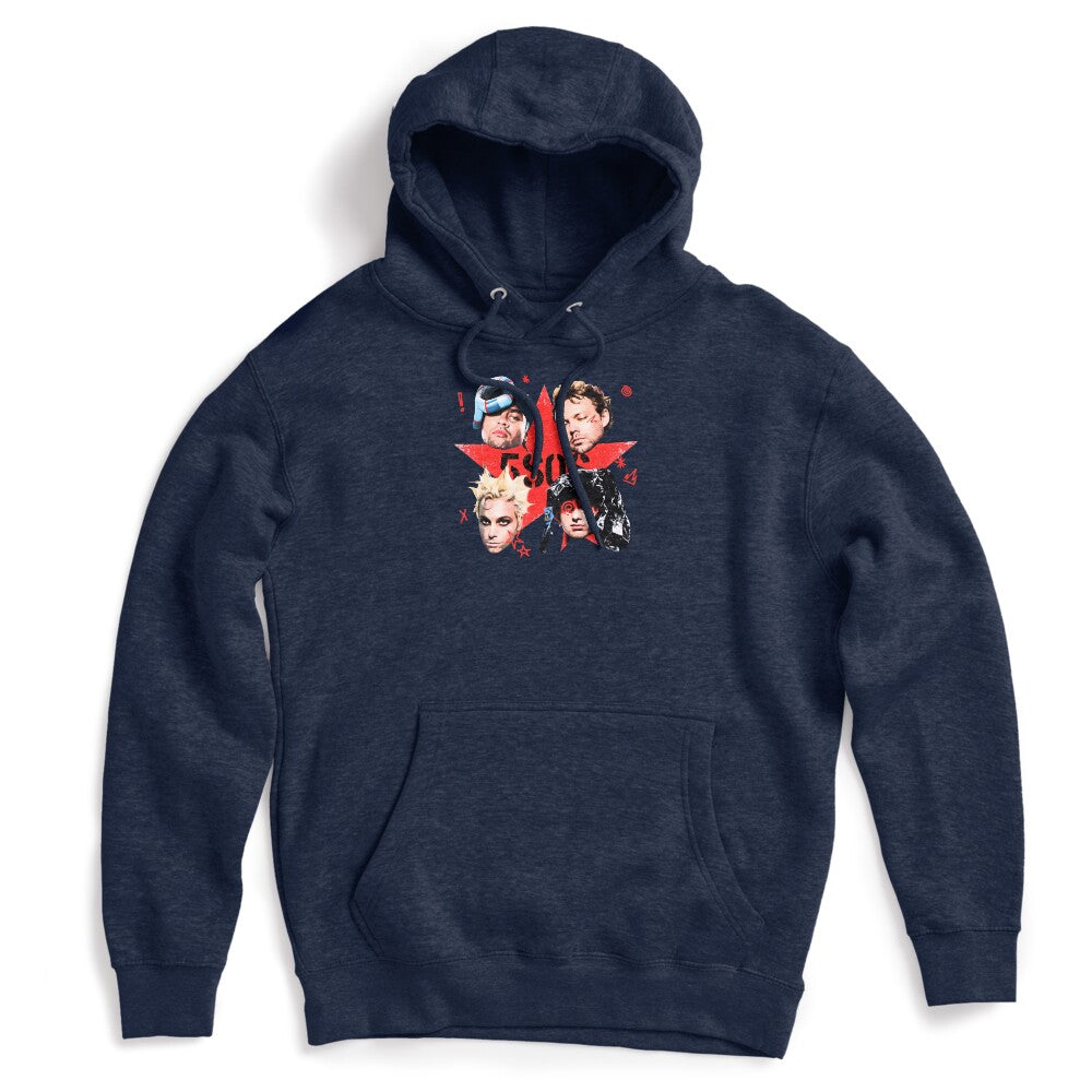 5 Seconds Of Summer Red Star Graphic Shirt