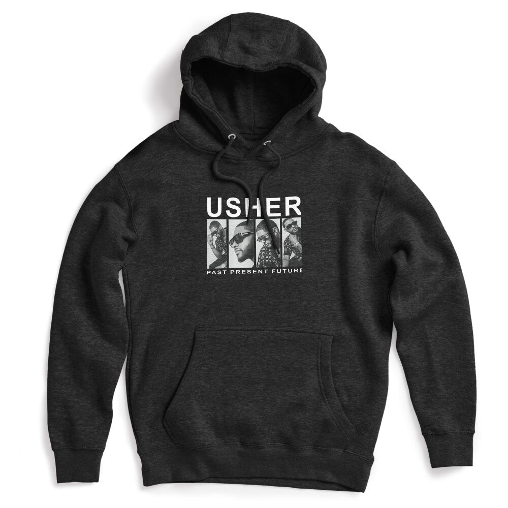 Usher Present Future Monochrome Collage Design Shirt