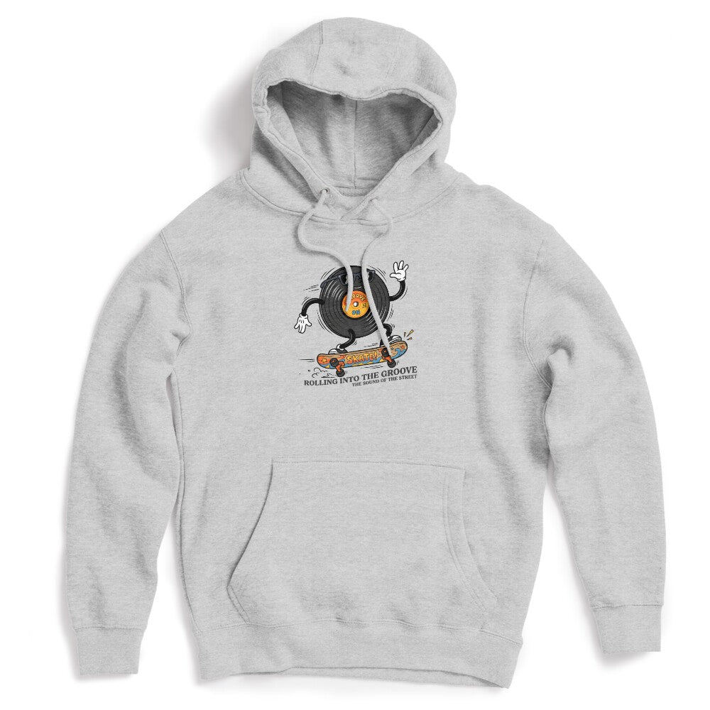 Vintage Vinyl Record Retro Cartoon Mascot Skater Art Shirt